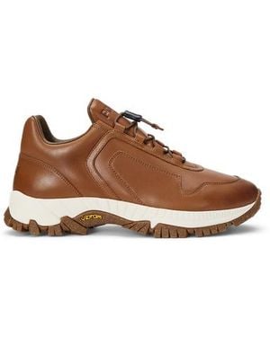 Polo Ralph Lauren Grayson Leather Trainer - Brown