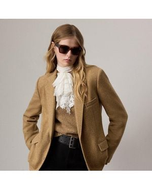 Ralph Lauren Eli Basket-Weave Tweed Jacket - Natural