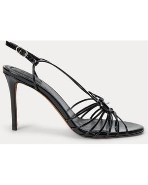 Polo Ralph Lauren Waxed Calfskin Cage Sandal - Metallic