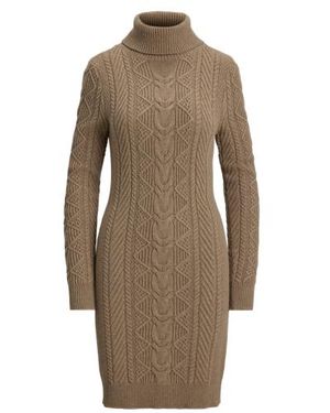 Ralph Lauren Abito dolcevita in maglia a trecce - Marrone