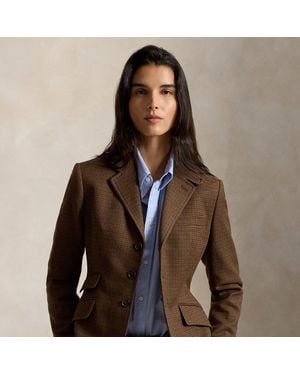 Polo Ralph Lauren Blazer De Tweed De Botonadura Sencilla - Marrón