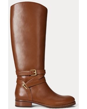 Ralph Lauren Stivali alti Collins in vitello - Marrone