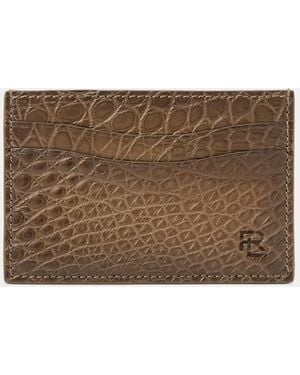 Ralph Lauren Kartenetui Aus Alligatorleder - Braun