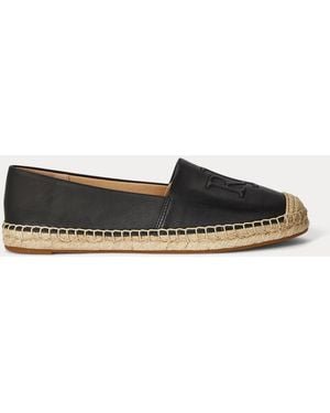 Ralph Lauren Espadrille Cameryn Aus Nappaleder - Schwarz