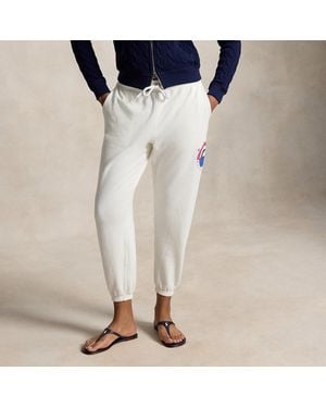 Ralph Lauren Wave-Logo Lightweight Fleece Sweatpant - Blue