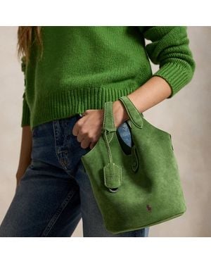 Polo Ralph Lauren Polo Play Suede Small Tote & Crossbody - Green