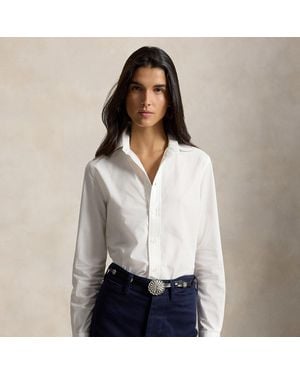 Polo Ralph Lauren End-On-End Stretch Slim Fit Cotton Shirt - White