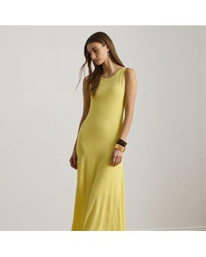 Ralph Lauren Sleeveless Boatneck Maxidress - Metallic
