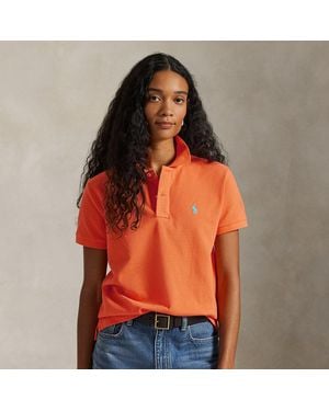 Ralph Lauren The Iconic Classic Fit Mesh Polo Shirt - Orange