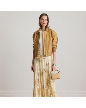 Ralph Lauren Floral Georgette Tiered Maxiskirt - Metallic