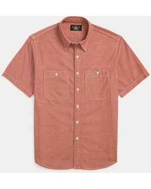 RRL Selvedge-Detailed Chambray Workshirt - Pink
