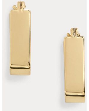 Ralph Lauren Plated Geometric Hoop Earrings - Metallic
