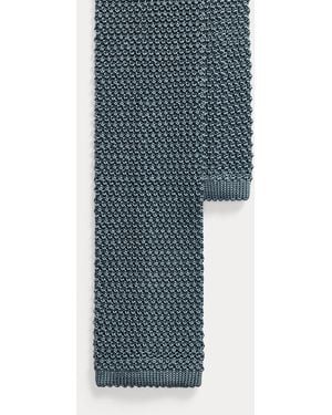 Ralph Lauren Knitted Silk Tie - Blue