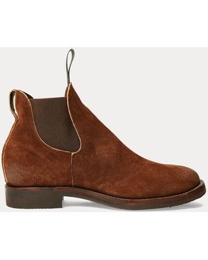 RRL Suede Chelsea Boot - Brown