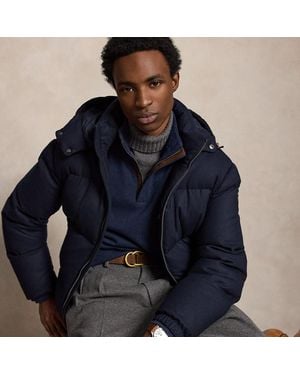 Polo Ralph Lauren Herringbone-Print Luxury Jersey Pullover - Blue