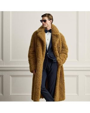 Ralph Lauren Kuscheliger Mantel Aus Lammfell - Blau