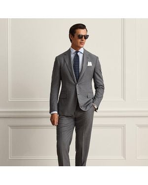 Ralph Lauren Kent Hand-Tailored Nailhead Suit - Grey