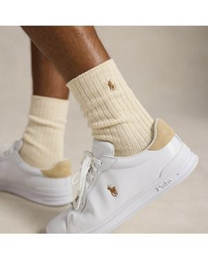 Polo Ralph Lauren Heritage Court Ii Leather Trainer - White
