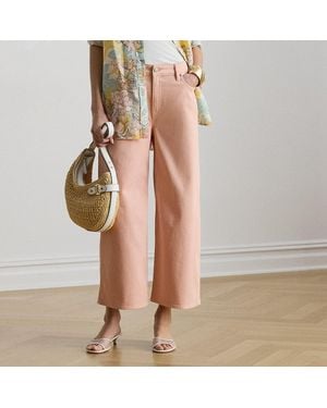 Ralph Lauren Ralph Lauren High-Rise Wide-Leg Cropped Jean - Multicolor