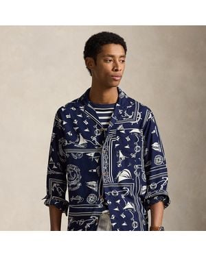 Polo Ralph Lauren Classic Fit Nautical Bandanna Shirt - Blue