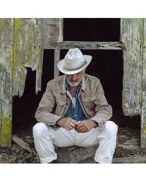 RRL Distressed Canvas Trucker Jacket - Grey