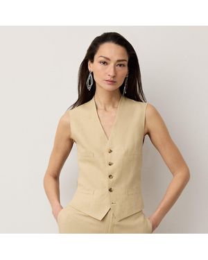 Ralph Lauren Weste Jaiden Aus Leinen - Natur