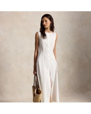 Ralph Lauren Paneled Cotton Dress - Natural