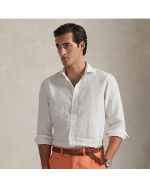 Polo Ralph Lauren Classic Fit Slub Linen Shirt - Gray