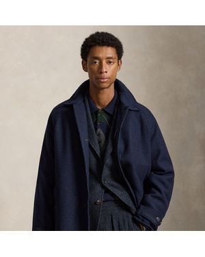 Polo Ralph Lauren The Langdon Tweed Walking Coat - Blue