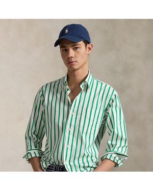 Ralph Lauren Classic Fit Striped Poplin Shirt - Green