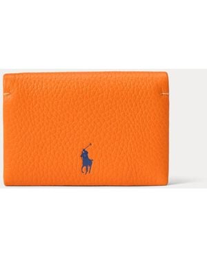 Polo Ralph Lauren Polo Play Leather Snap Card Case - Orange