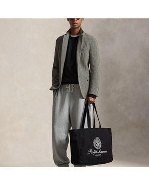 Polo Ralph Lauren Crest-Embroidered Canvas Tote - Black