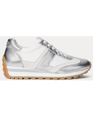 Ralph Lauren Sneaker Dani Mit Metallic-Leder - Weiß