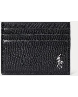 Ralph Lauren Portacarte in pelle saffiano - Nero