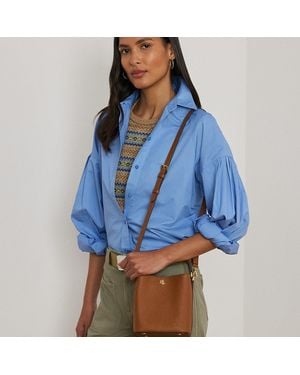 Ralph Lauren Crosshatch Small Reese Bucket Bag - Blue