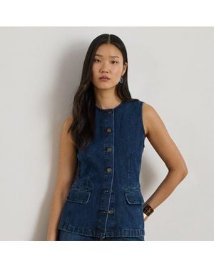 Ralph Lauren Denim Sleeveless Shirt - Blue