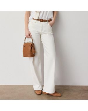 Ralph Lauren Mercer Relaxed Wide-Leg Jean - Natural