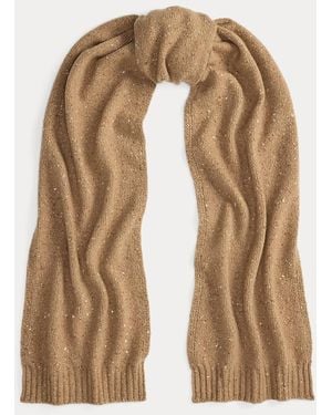 Ralph Lauren Cashmere Donegal Scarf - Natural