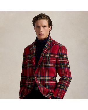 Ralph Lauren Giacca RL67 in tweed scozzese - Rosso