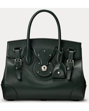 Ralph Lauren Kalfsleren Soft Ricky 27 Tas - Zwart