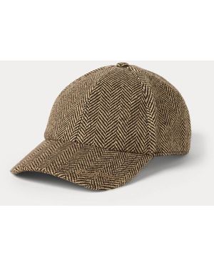 Ralph Lauren Herringbone Tweed Ball Cap - Brown