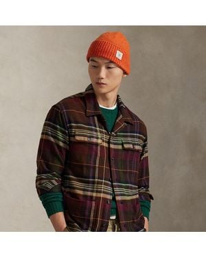 Polo Ralph Lauren Plaid Brushed Flannel Overshirt - Brown