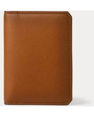 Ralph Lauren Kartenetui Aus Poliertem Kalbsleder - Braun