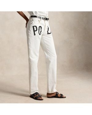 Polo Ralph Lauren Logo Relaxed Straight Jeans - White