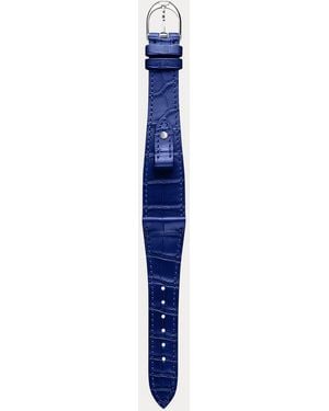 Ralph Lauren Small Stirrup Caiman Watch Strap - Blue