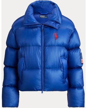 Polo Ralph Lauren Flag Mid-Weight Down Puffer Jacket - Blue