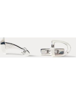 Ralph Lauren Sterling Stirrup Cufflinks - White