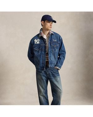Polo Ralph Lauren Polo Ralph Lauren Lauren Yankees Trucker Jacket - Blue