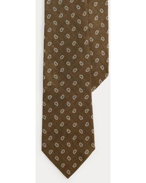 Polo Ralph Lauren Pine-Print Linen Tie - Green