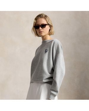 Ralph Lauren Us Open Fleece Bateau-Neck Pullover - Gray